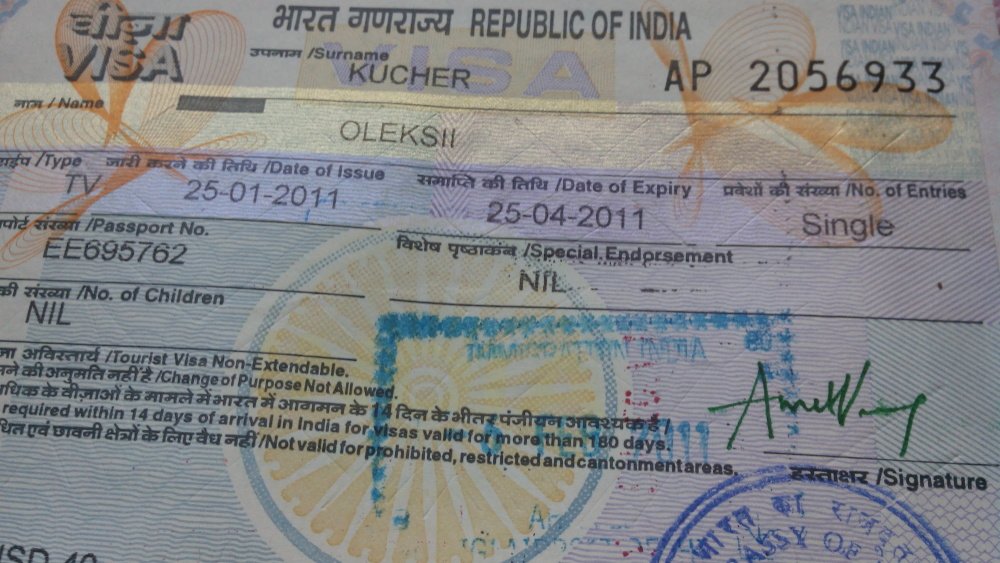 Нужна ли украинцам виза в Индию в 2105