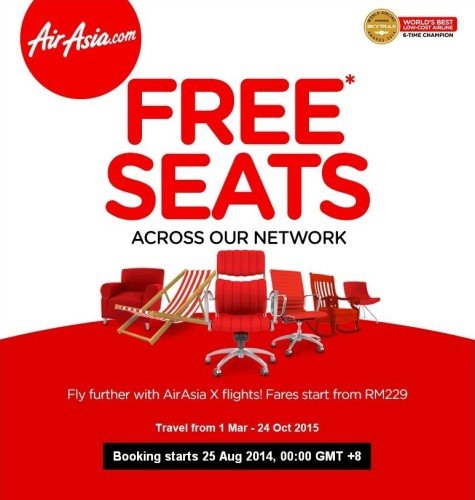 Air Asia: акция Free Seats, билеты от 4 USD